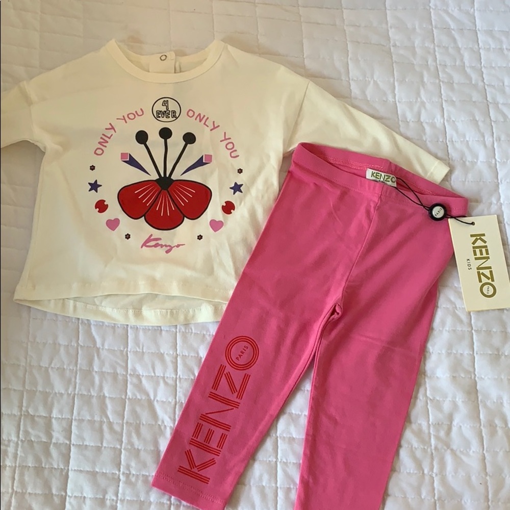 KENZO Pink & white set NWT 12 months